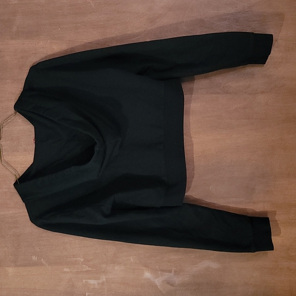 Guess - Black - Cropped - Hooded Sweatshirt - S - Picture 2 of 4